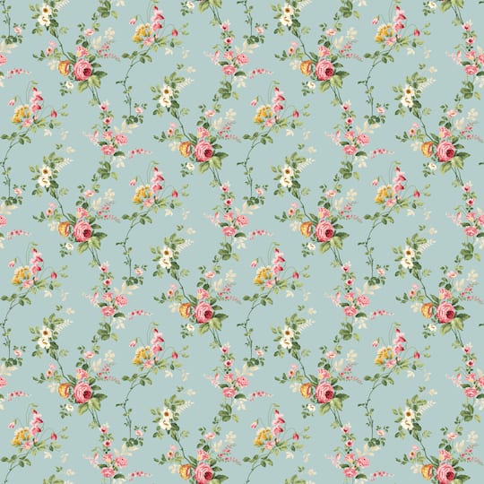 Northcott Elizabeth Light Blue Mini Trail Cotton Fabric